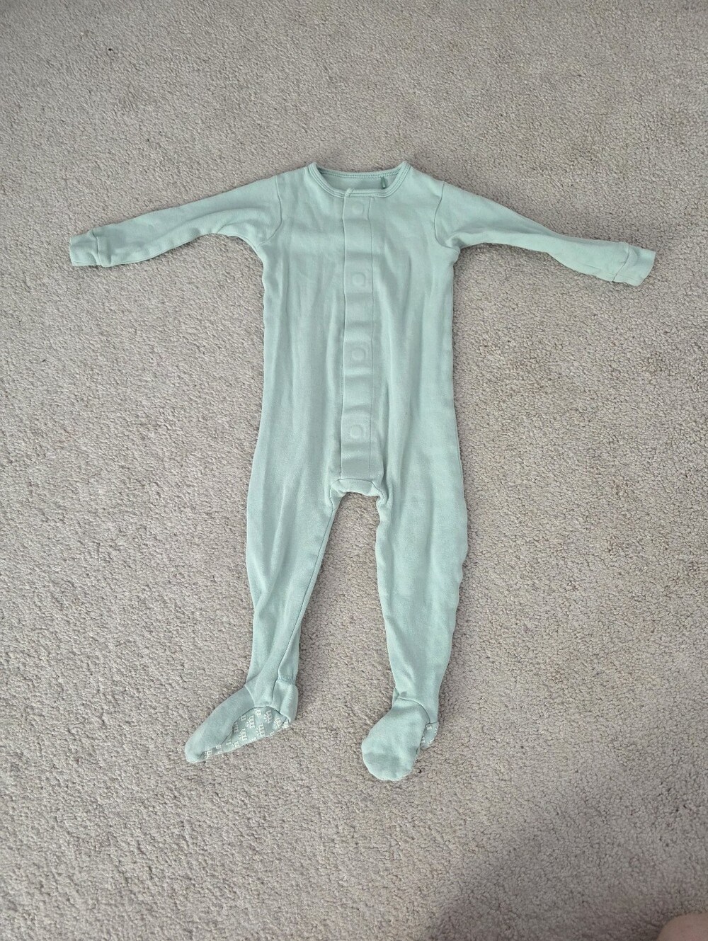 Baby Boy 12-18m Green Magnetic Footed Pajamas/sleeper